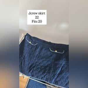 J. Crew Blue Mini Skirt